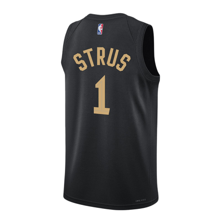 Max Strus #1 Maillot de déclaration noir des Cleveland Cavaliers