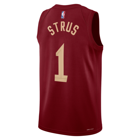 Max Strus #1 Maillot icône bordeaux des Cleveland Cavaliers