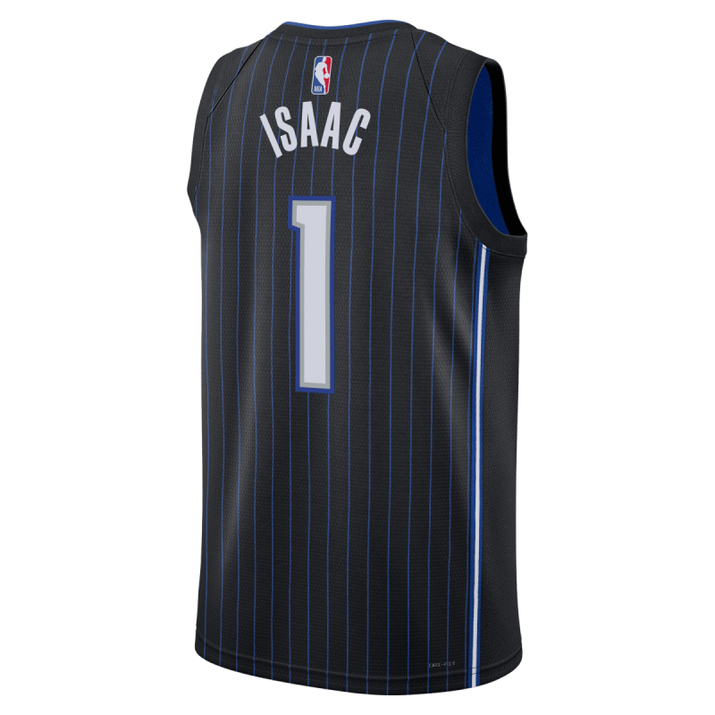 Jonathan Isaac #1 Maillot d'icône noir Orlando Magic