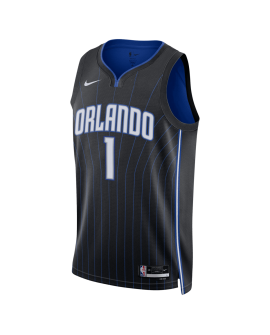 Jonathan Isaac #1 Maillot d'icône noir Orlando Magic