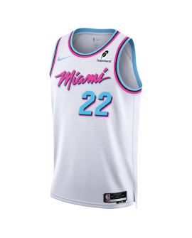 Andrew Wiggins #22 Maillot Miami Heat White City Edition