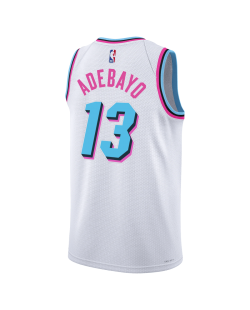 Bam Adebayo #13 Maillot Miami Heat White City Edition