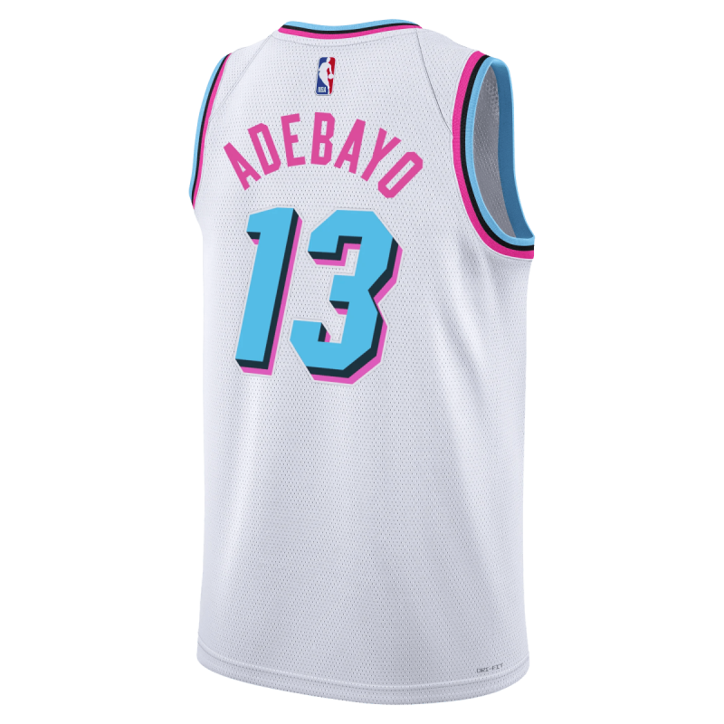 Bam Adebayo #13 Maillot Miami Heat White City Edition