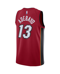 Bam Adebayo #13 Maillot de déclaration rouge Miami Heat
