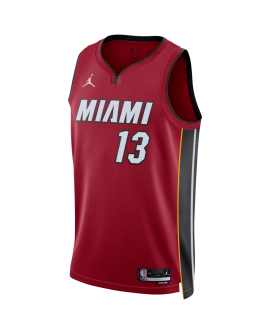 Bam Adebayo #13 Maillot de déclaration rouge Miami Heat