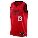 Bam Adebayo #13 Maillot Miami Heat Culture Red City Edition