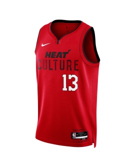 Bam Adebayo #13 Maillot Miami Heat Culture Red City Edition