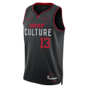 Bam Adebayo #13 Maillot Miami Heat Culture Black City Edition