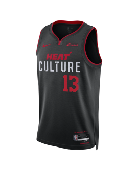 Bam Adebayo #13 Maillot Miami Heat Culture Black City Edition