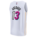 Bam Adebayo #13 Maillot Mashup blanc Miami Heat