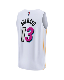 Bam Adebayo #13 Maillot Mashup blanc Miami Heat