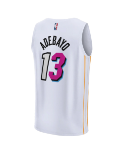 Bam Adebayo #13 Maillot Mashup blanc Miami Heat
