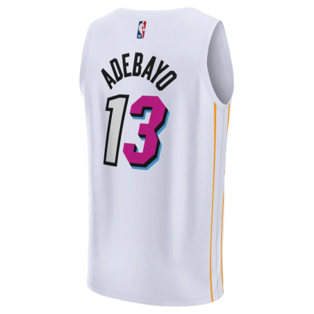 Bam Adebayo #13 Maillot Mashup blanc Miami Heat