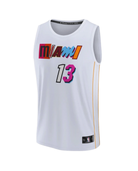 Bam Adebayo #13 Maillot Mashup blanc Miami Heat