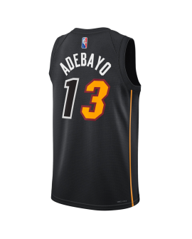 Bam Adebayo #13 Maillot Mashup noir Miami Heat
