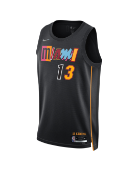 Bam Adebayo #13 Maillot Mashup noir Miami Heat