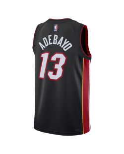 Bam Adebayo #13 Maillot Icône Noir Miami Heat