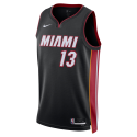 Bam Adebayo #13 Maillot Icône Noir Miami Heat