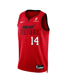 Tyler Herro #14 Maillot Miami Heat Culture Red City Edition