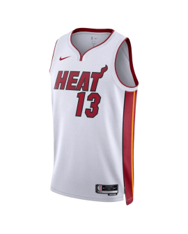 Bam Adebayo #13 Maillot blanc de l'association Miami Heat