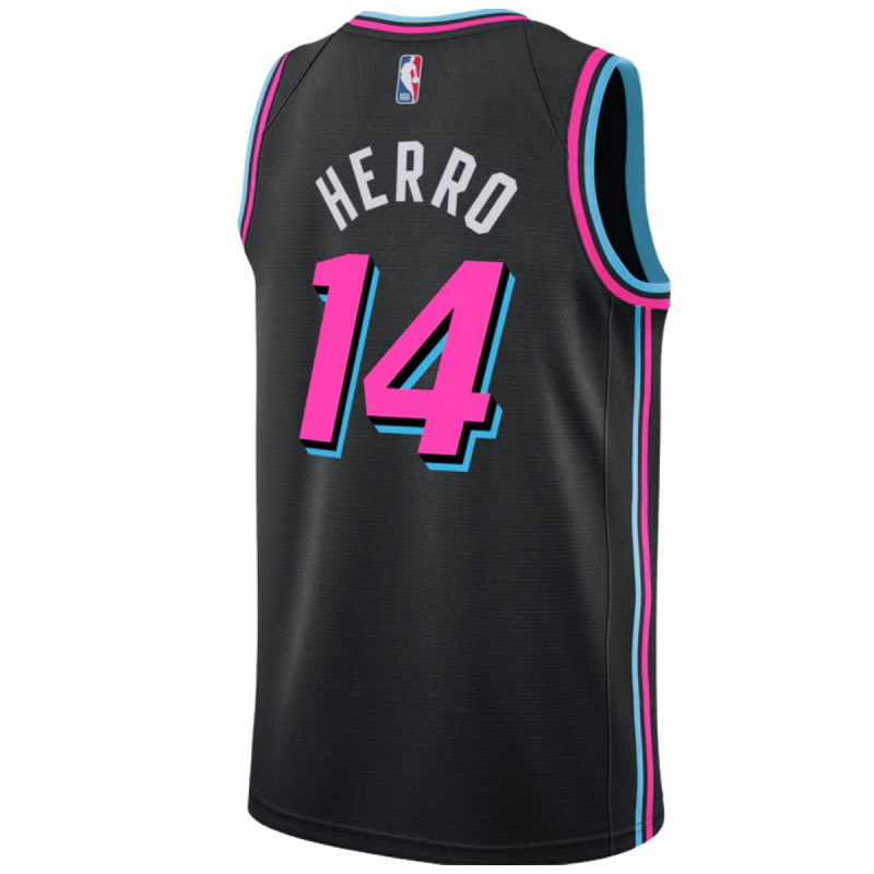Tyler Herro #14 Maillot Miami Heat Noir Vice Nights