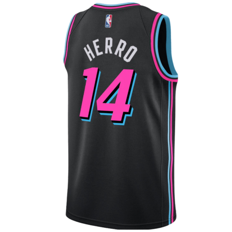 Tyler Herro #14 Maillot Miami Heat Noir Vice Nights