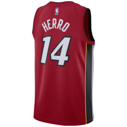 Tyler Herro #14 Maillot de déclaration rouge Miami Heat