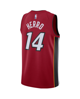 Tyler Herro #14 Maillot de déclaration rouge Miami Heat
