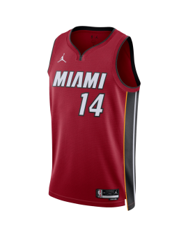 Tyler Herro #14 Maillot de déclaration rouge Miami Heat