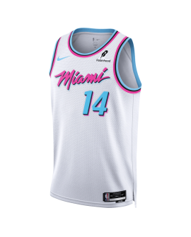 Tyler Herro #14 Maillot Miami Heat White City Edition