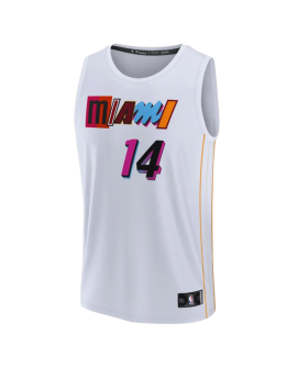 Tyler Herro #14 Maillot Mashup blanc Miami Heat