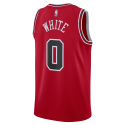 Coby Blanc #0 Maillot Icône Rouge Chicago Bulls
