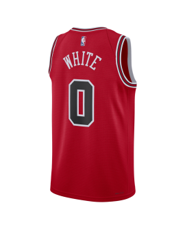 Coby Blanc #0 Maillot Icône Rouge Chicago Bulls