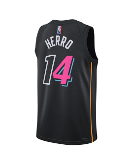 Tyler Herro #14 Maillot Mashup noir Miami Heat