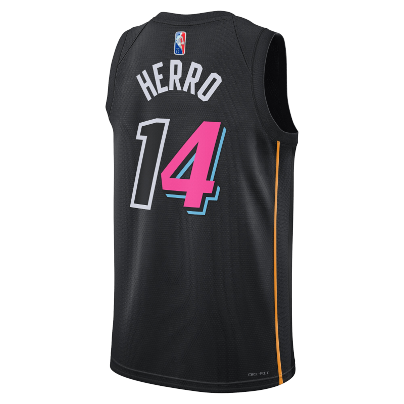 Tyler Herro #14 Maillot Mashup noir Miami Heat