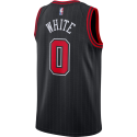 Coby White #0 Maillot de déclaration noir des Chicago Bulls