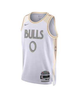 Coby White #0 Maillot Chicago Bulls White City Edition