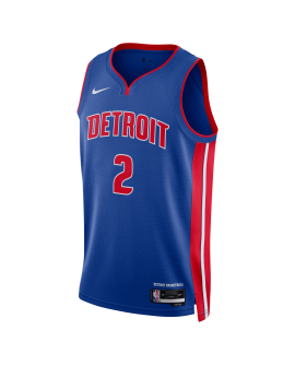Cade Cunningham #2 Maillot Icon Bleu des Detroit Pistons