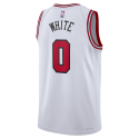 Coby White #0 Maillot de l'association blanche des Chicago Bulls