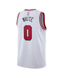 Coby White #0 Maillot de l'association blanche des Chicago Bulls