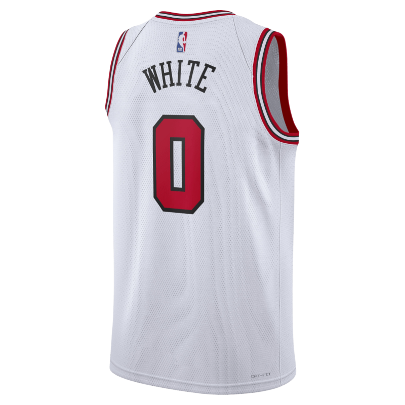 Coby White #0 Maillot de l'association blanche des Chicago Bulls