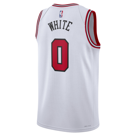 Coby White #0 Maillot de l'association blanche des Chicago Bulls