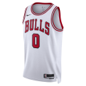 Coby White #0 Maillot de l'association blanche des Chicago Bulls