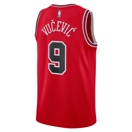 Nikola Vučević #9 Maillot icône rouge des Chicago Bulls