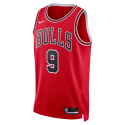 Nikola Vučević #9 Maillot icône rouge des Chicago Bulls