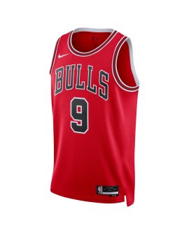 Nikola Vučević #9 Maillot icône rouge des Chicago Bulls