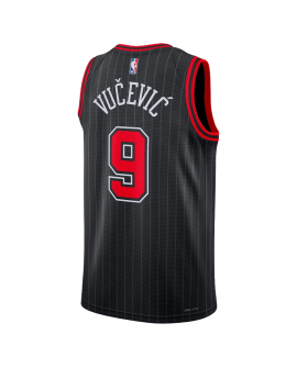 Nikola Vučević #9 Maillot de déclaration noir des Chicago Bulls