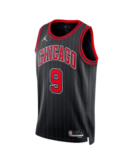 Nikola Vučević #9 Maillot de déclaration noir des Chicago Bulls