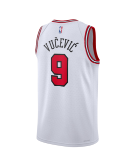 Nikola Vučević #9 Maillot blanc de l'association des Chicago Bulls