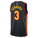 Luke Kennard #3 Maillot de déclaration noir des Atlanta Hawks